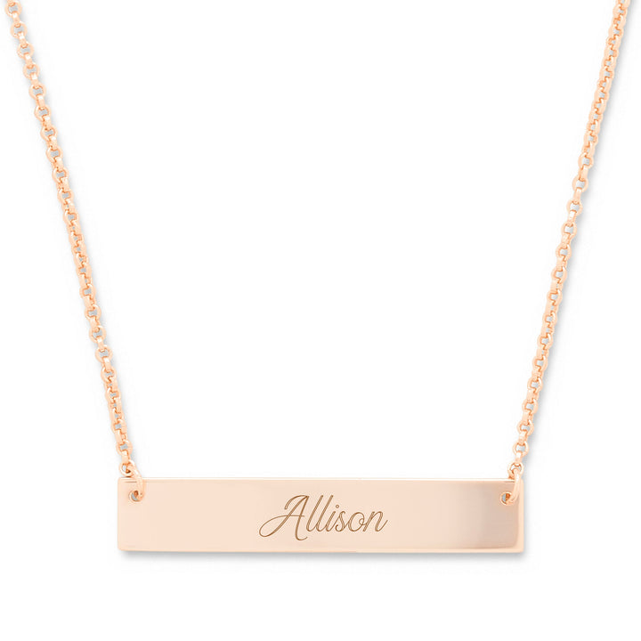 Engravable Petite Name Bar Necklace