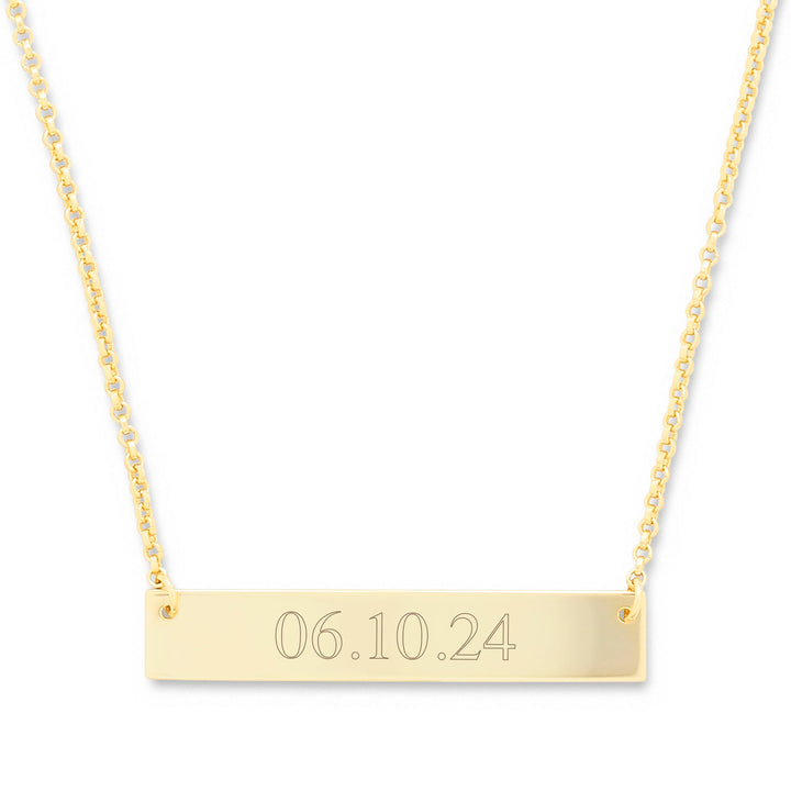 Custom Date Bar Necklace