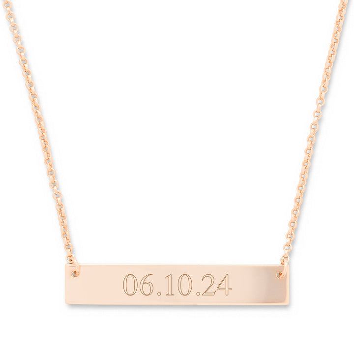 Custom Date Bar Necklace