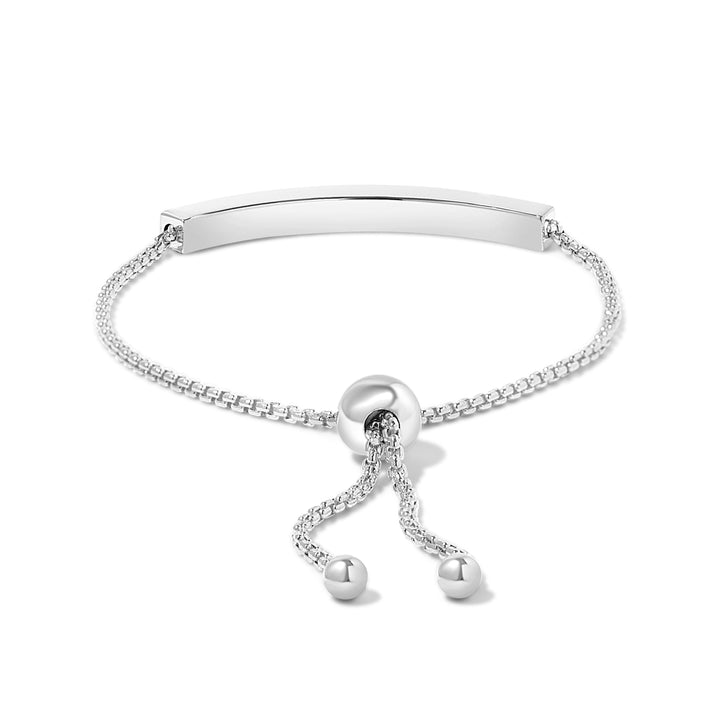 Custom Roman Numeral Name Bar Bolo Bracelet