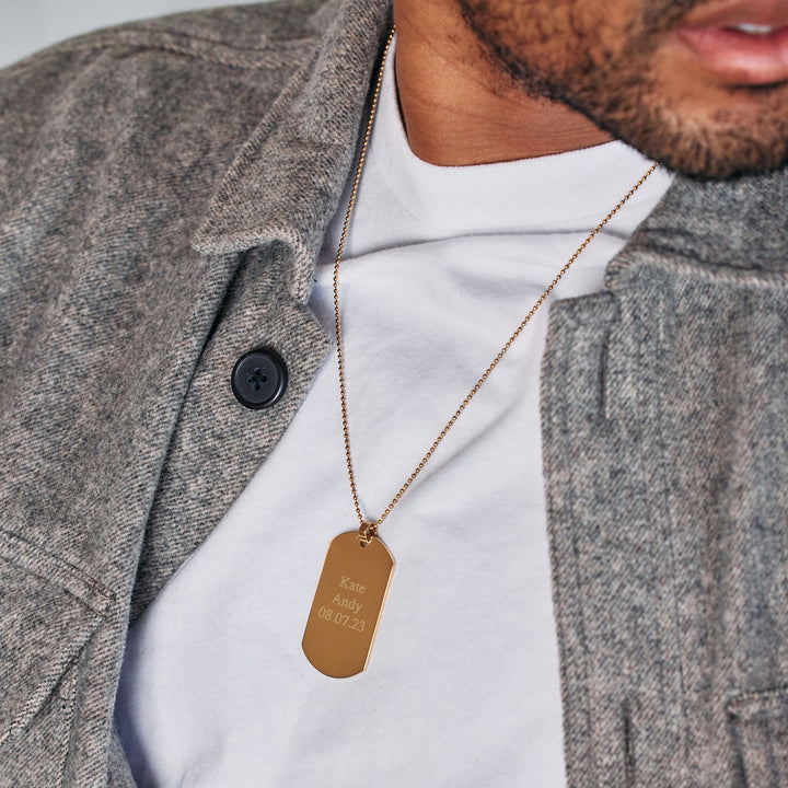 Engravable Large Stainless Steel Dog Tag