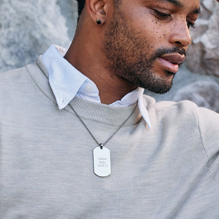 Engravable Large Stainless Steel Dog Tag