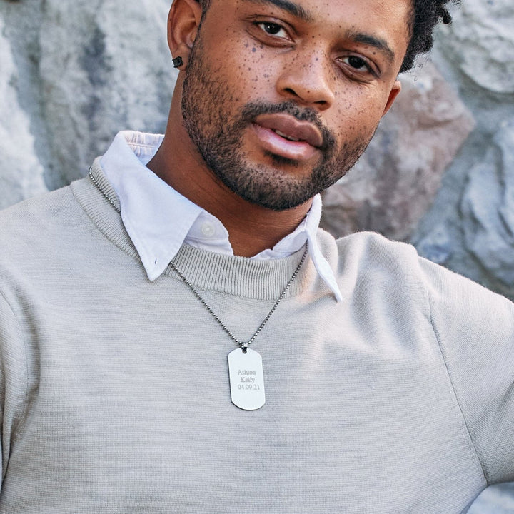 Engravable Large Stainless Steel Dog Tag