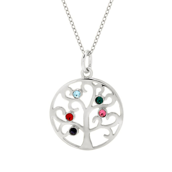 Custom Birthstone Family Tree Pendant