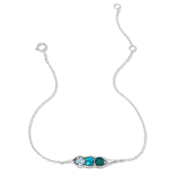 Custom Birthstone Pea in a Pod Bracelet