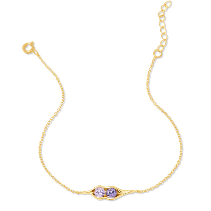Custom Birthstone Pea in a Pod Bracelet