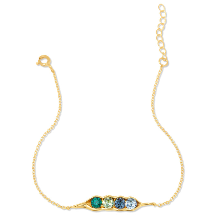 Custom Birthstone Pea in a Pod Bracelet