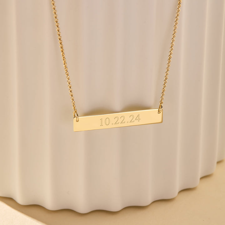 Custom Date Bar Necklace