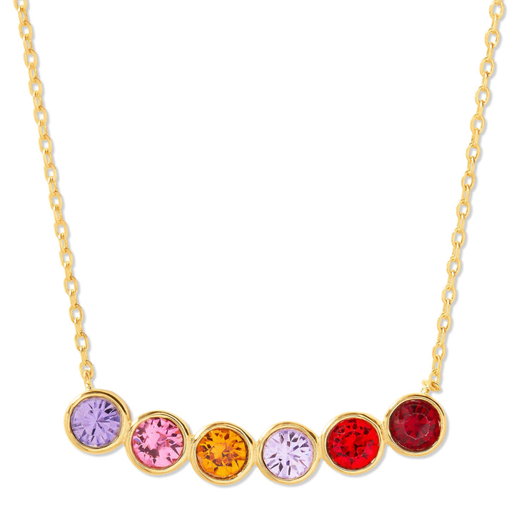 Custom Birthstone Bezel Set Necklace
