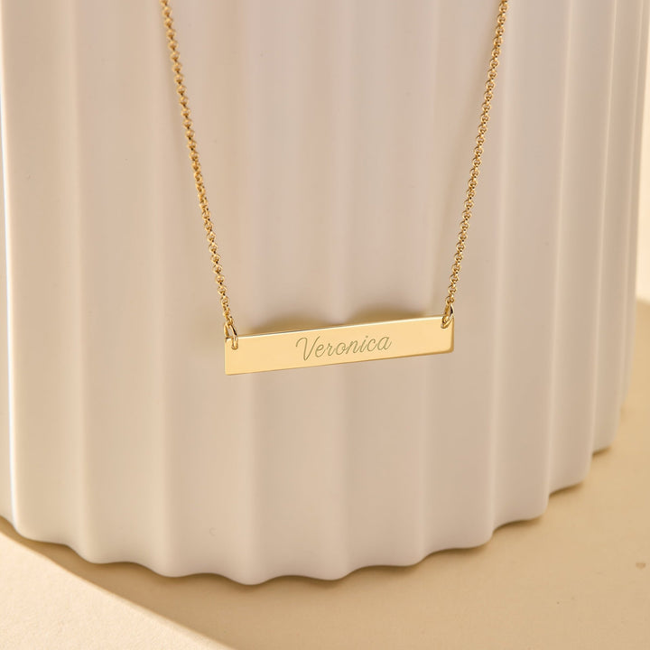 Engravable Petite Name Bar Necklace