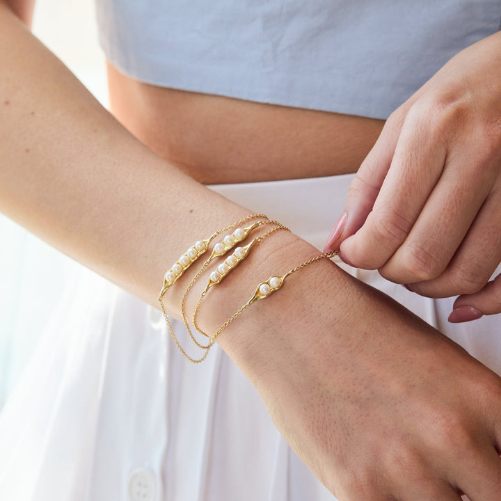 Peas in a Pod Pearl Bracelet