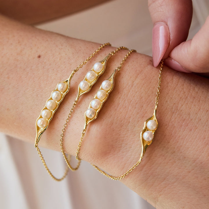 Peas in a Pod Pearl Bracelet