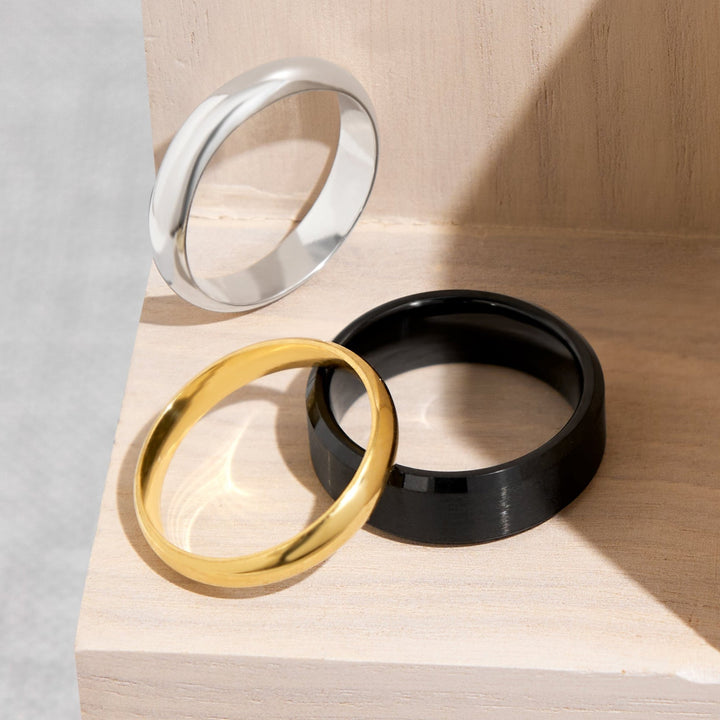 Tungsten Ring with Beveled Edges