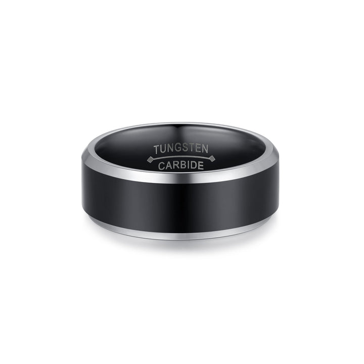 Tungsten Ring with Beveled Edges