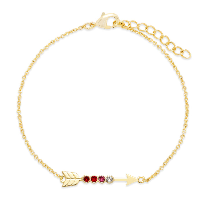 Custom Birthstone Arrow Bracelet