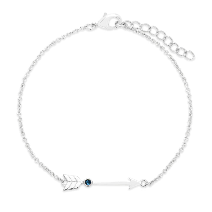 Custom Birthstone Arrow Bracelet