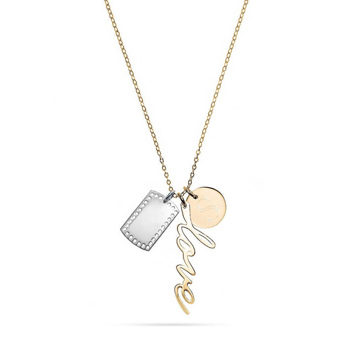 Petite Round Tag Initial Charm
