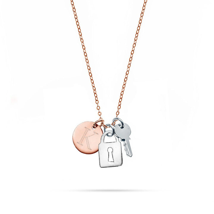 Petite Round Tag Initial Charm