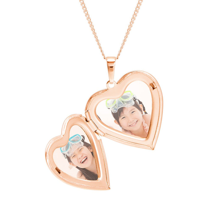 Engravable Polished Heart Photo Locket