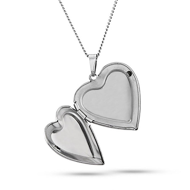 Engravable Polished Heart Photo Locket