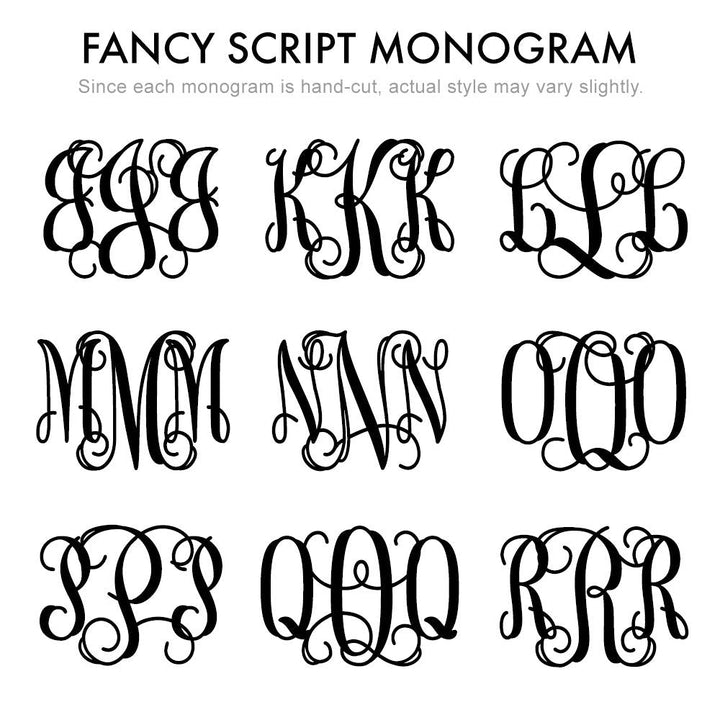 Custom Fancy Script Monogram Necklace
