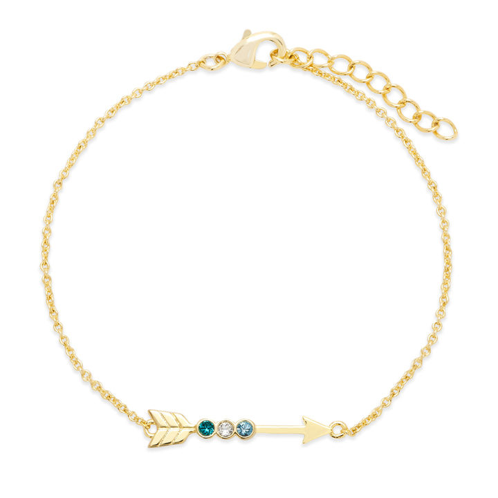Custom Birthstone Arrow Bracelet