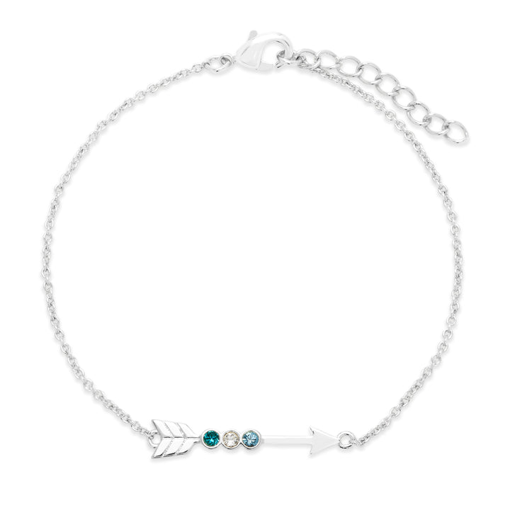 Custom Birthstone Arrow Bracelet
