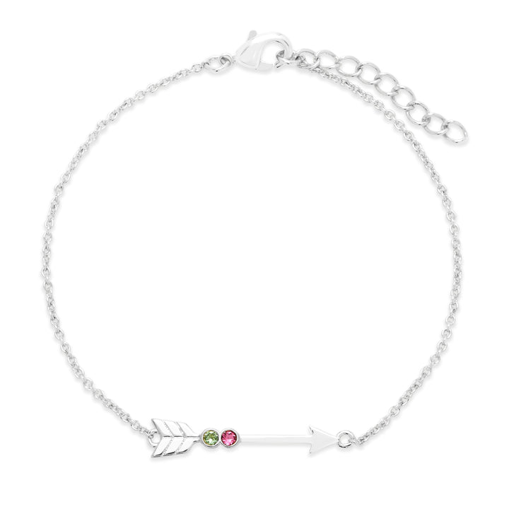 Custom Birthstone Arrow Bracelet