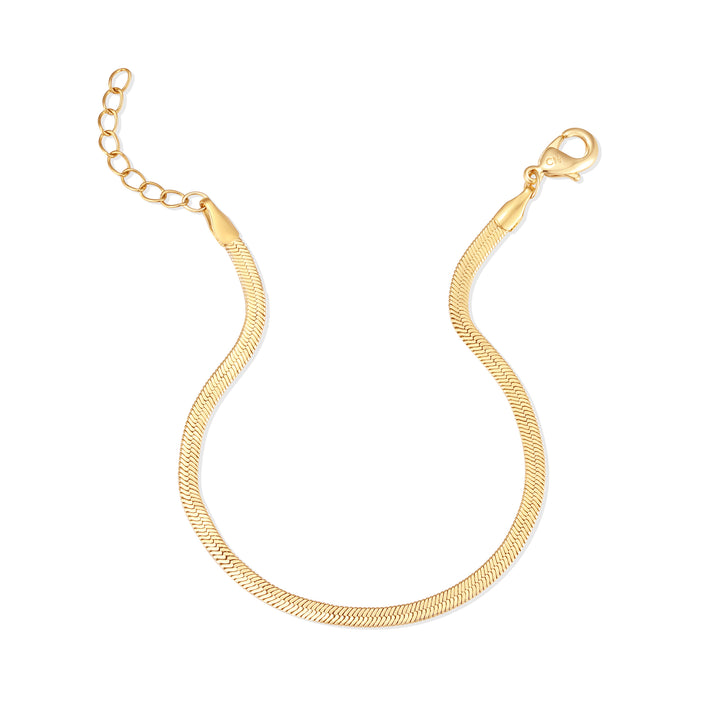 Waterproof Herringbone Chain Anklet