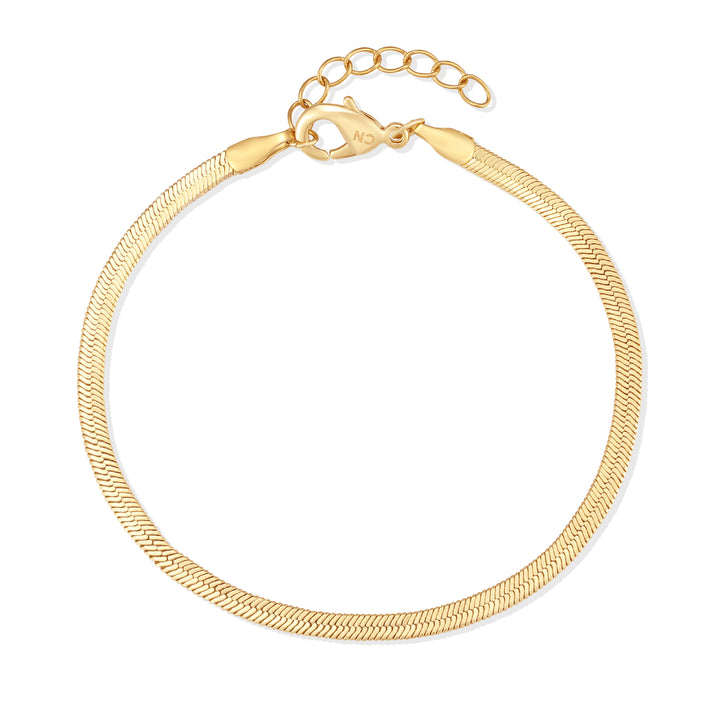 Waterproof Herringbone Chain Anklet
