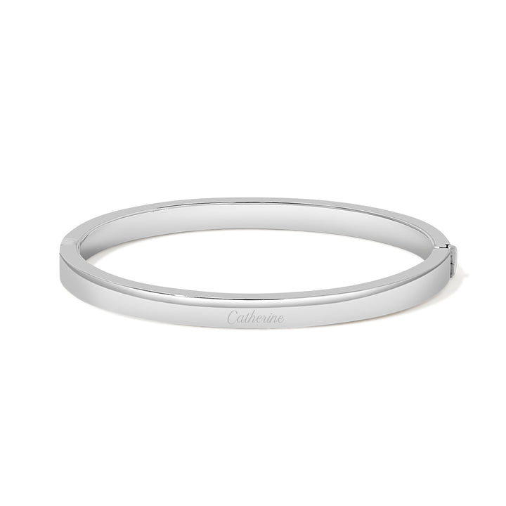 5mm Flat Sterling Silver Bangle Bracelet