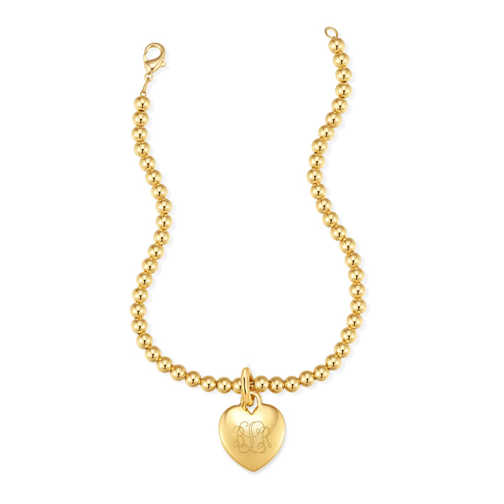Engravable Heart Charm Bracelet