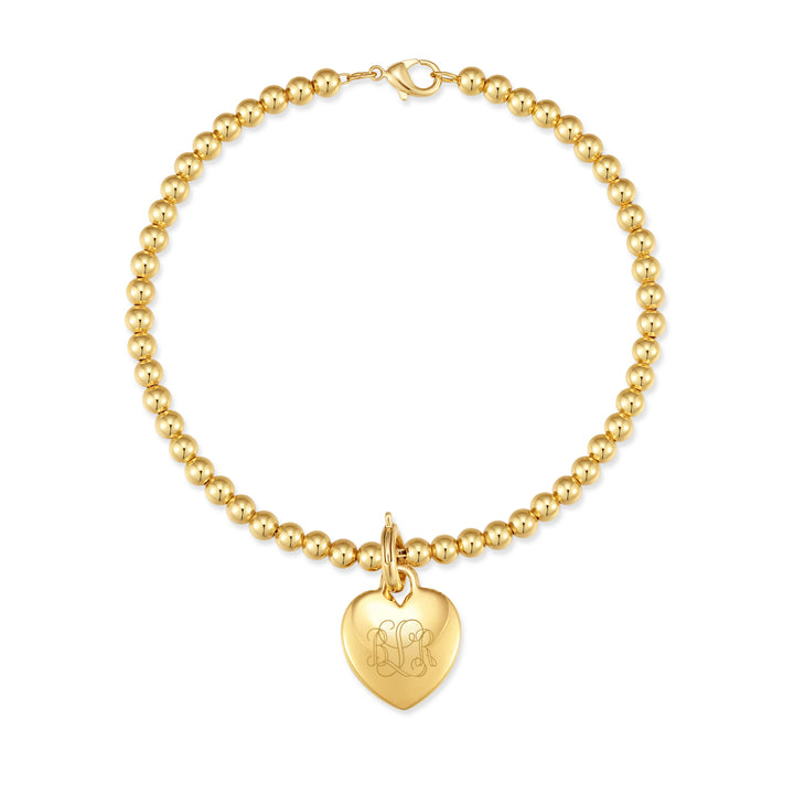 Engravable Heart Charm Bracelet