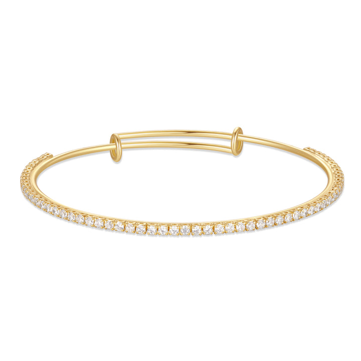 CZ Tennis Charm Bangle