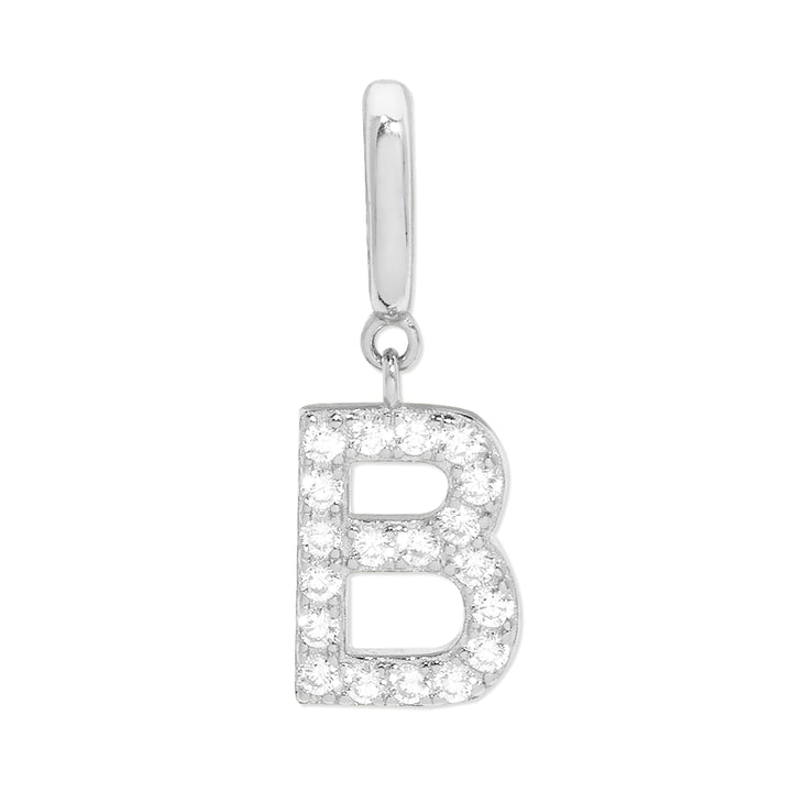 Pave Initial Hinged Charm