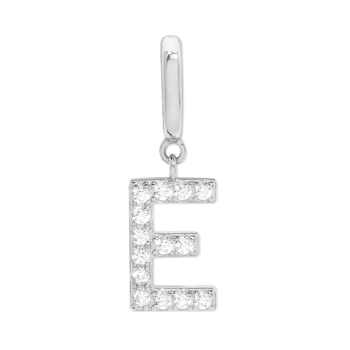 Pave Initial Hinged Charm