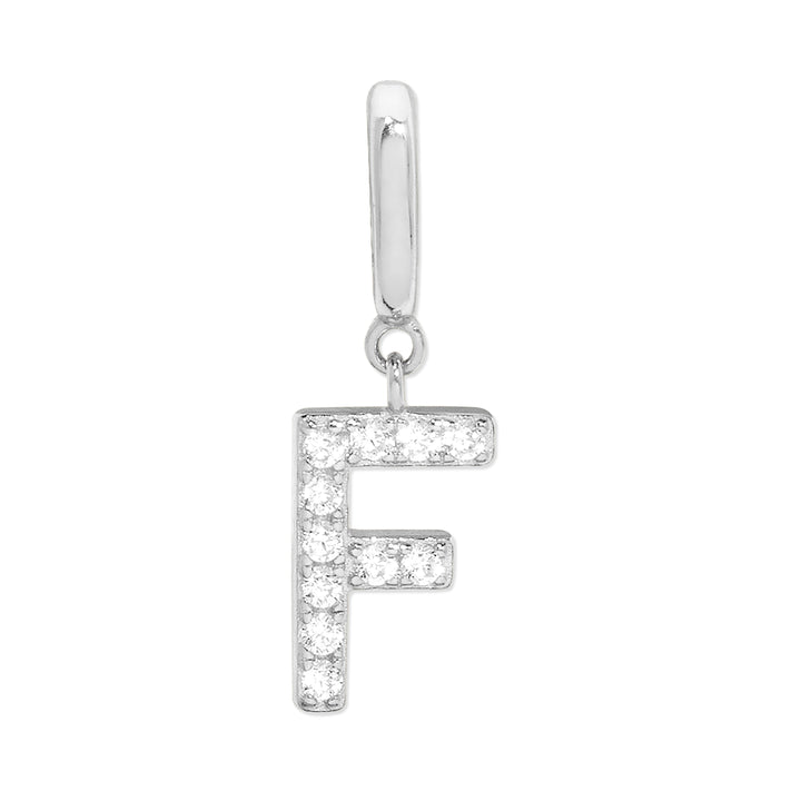 Pave Initial Hinged Charm