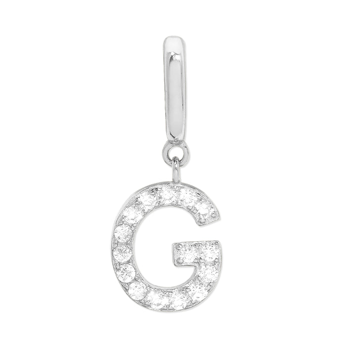 Pave Initial Hinged Charm