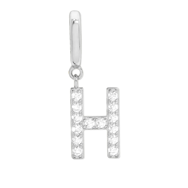 Pave Initial Hinged Charm