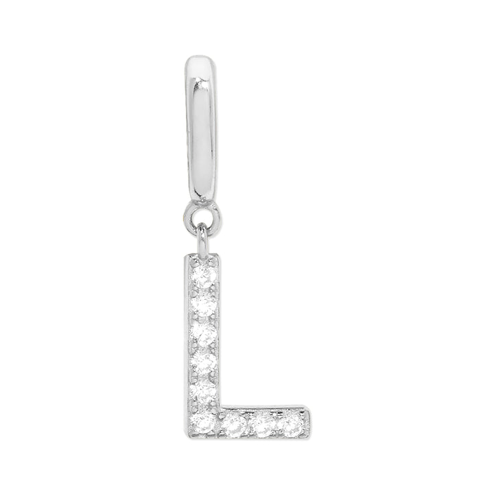 Pave Initial Hinged Charm