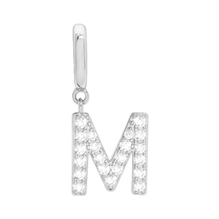 Pave Initial Hinged Charm
