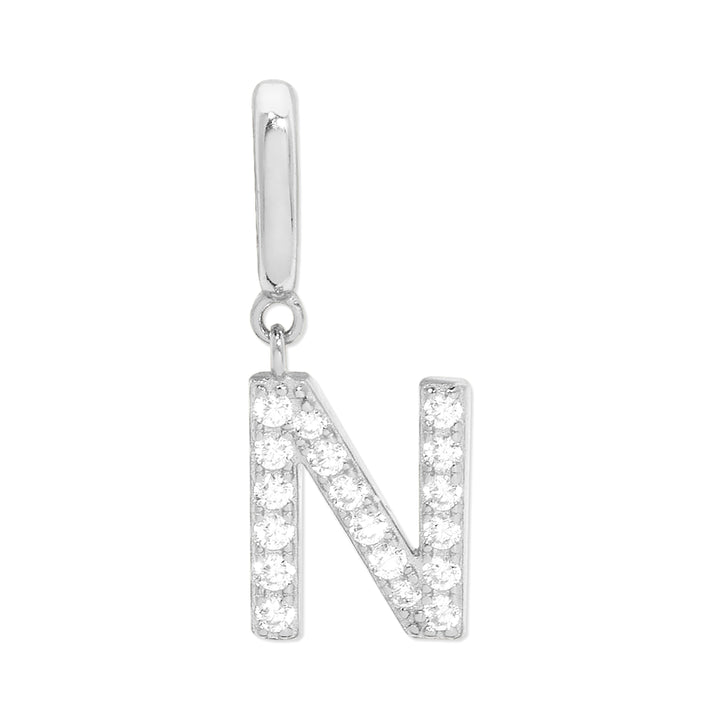 Pave Initial Hinged Charm