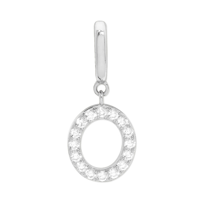 Pave Initial Hinged Charm