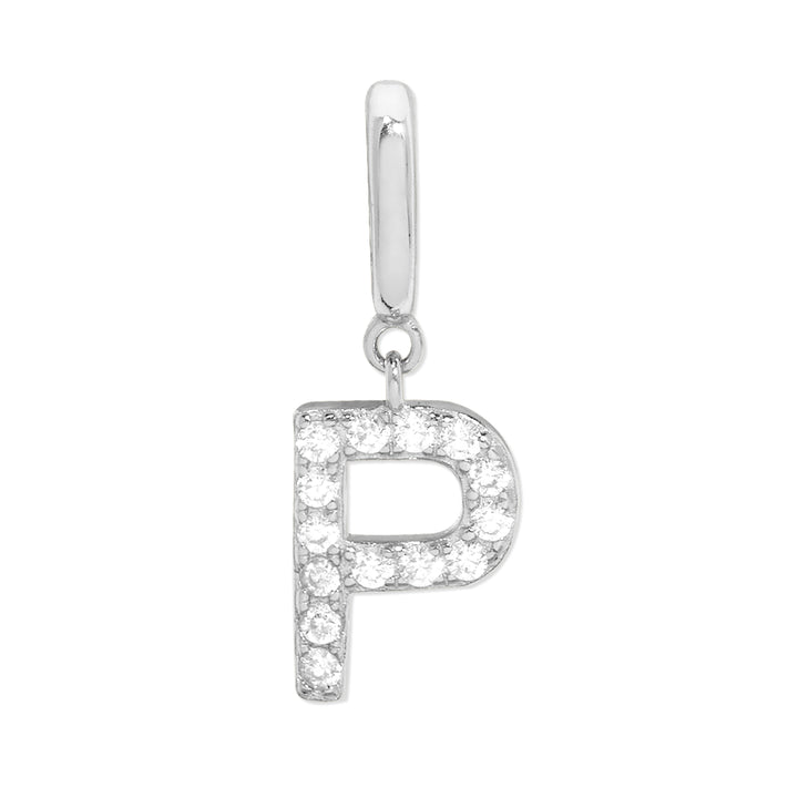 Pave Initial Hinged Charm