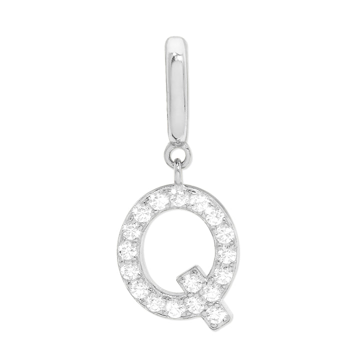 Pave Initial Hinged Charm