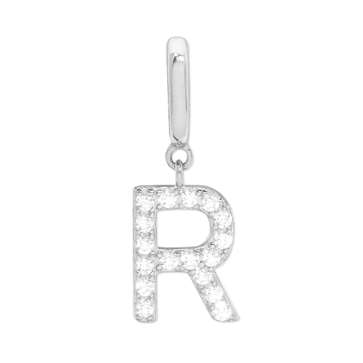 Pave Initial Hinged Charm