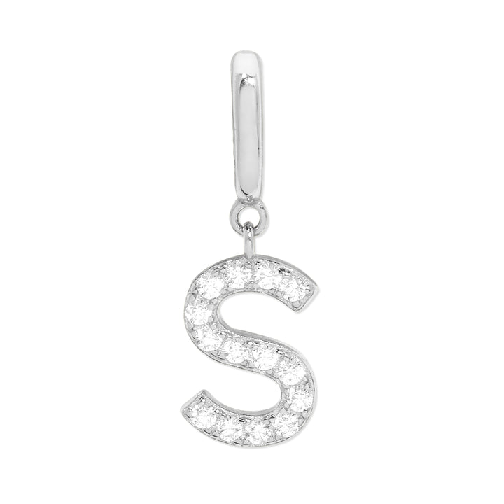 Pave Initial Hinged Charm