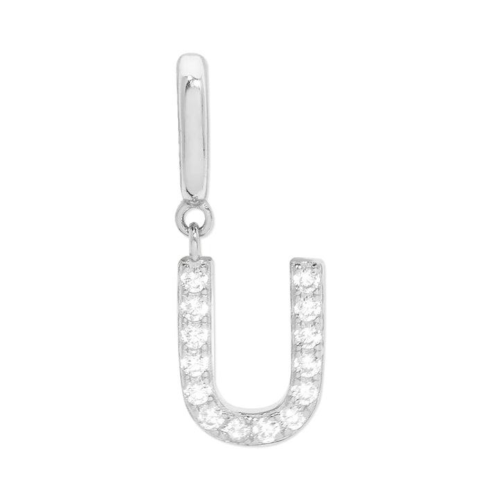 Pave Initial Hinged Charm