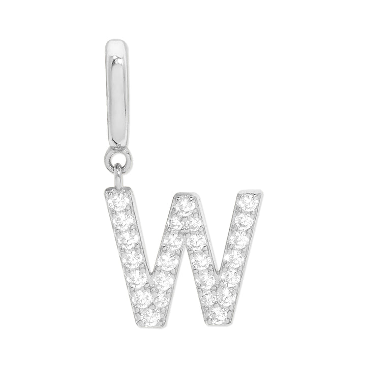 Pave Initial Hinged Charm