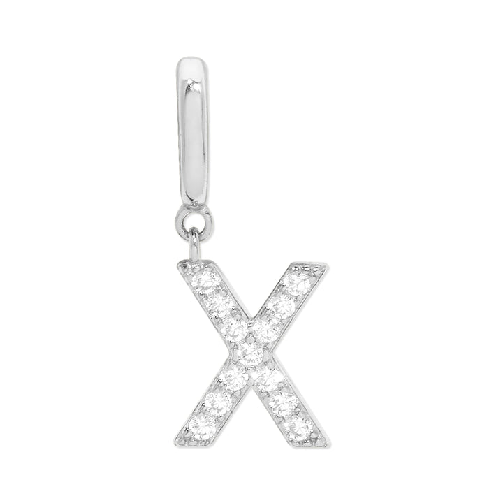 Pave Initial Hinged Charm